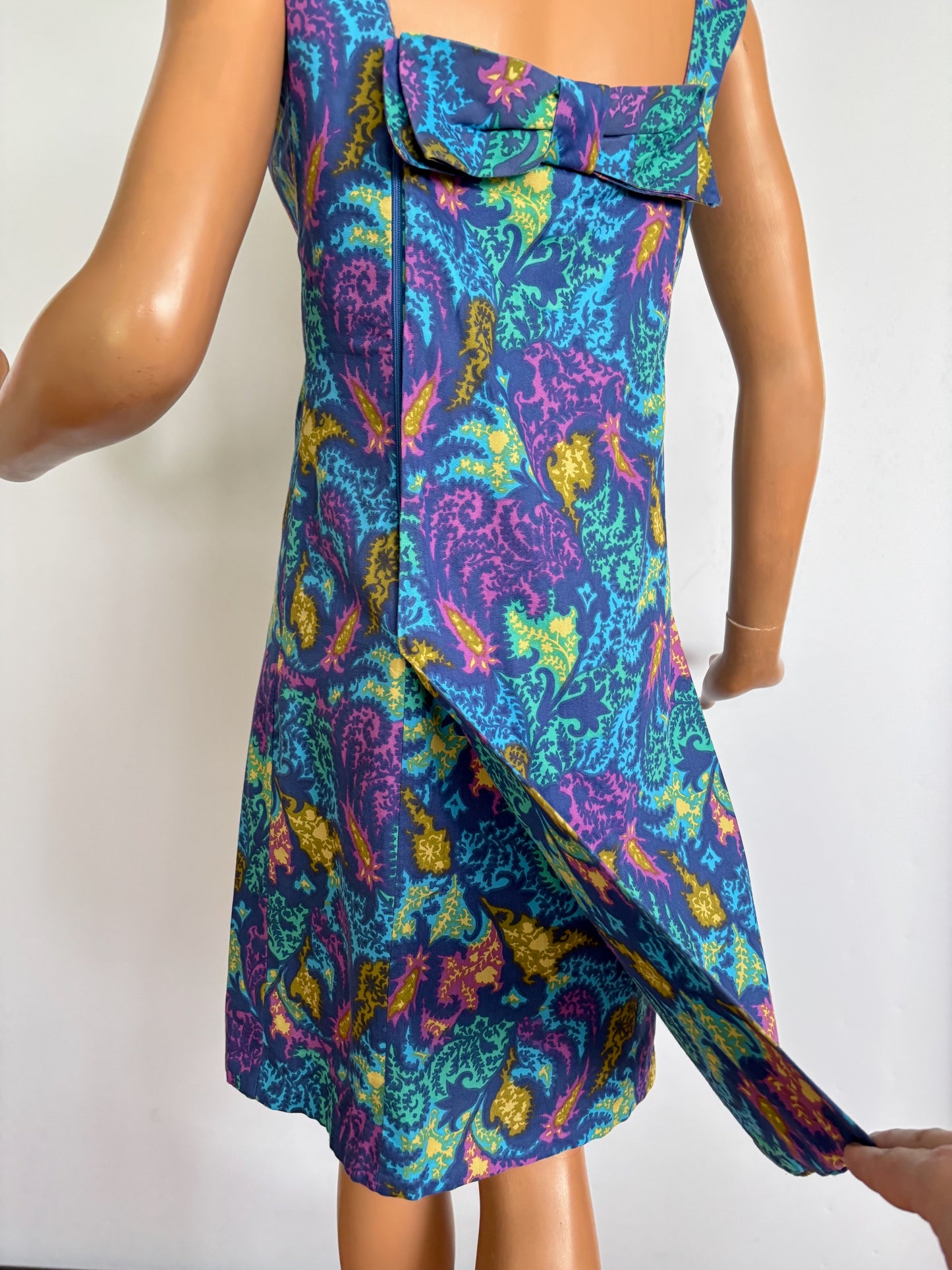 S | 1960s Psychedelic Mod Dress By Modèle Boutique