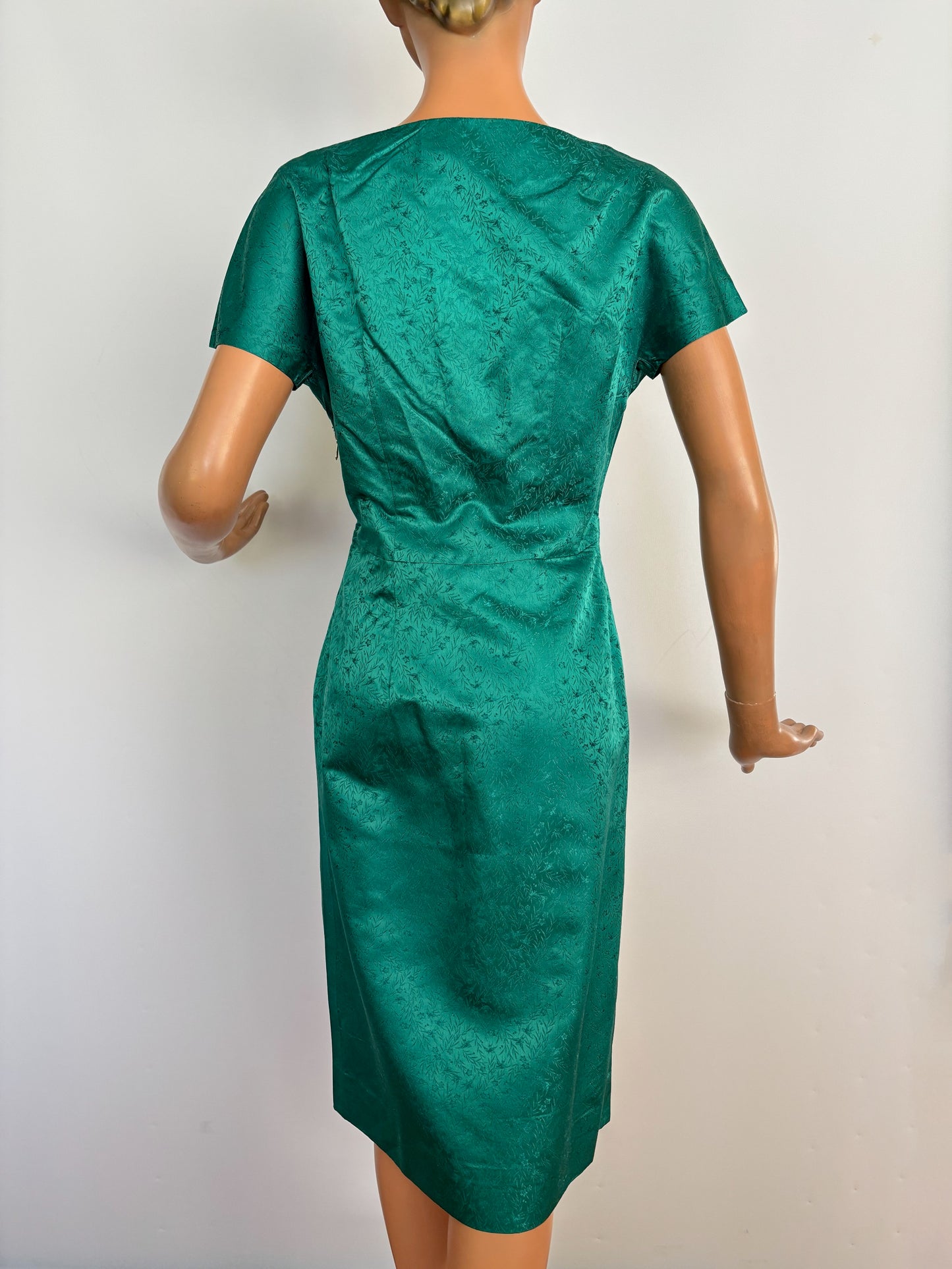 M | 1950s/60s Emerald Green Wiggle Dress