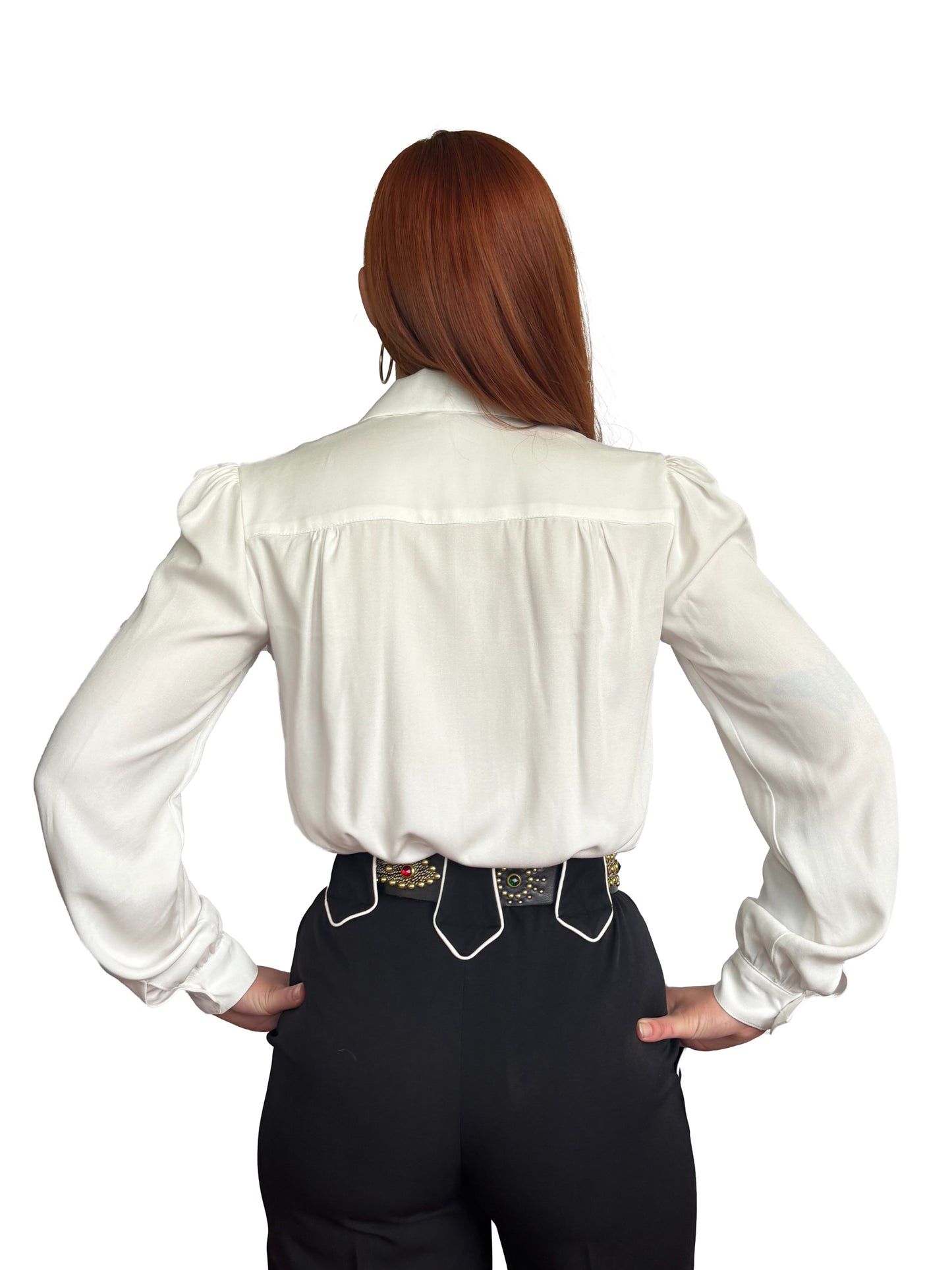 Daisy Mae 1940s Blouse White