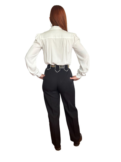 1940s Style Western Slacks Black -  Made to Order