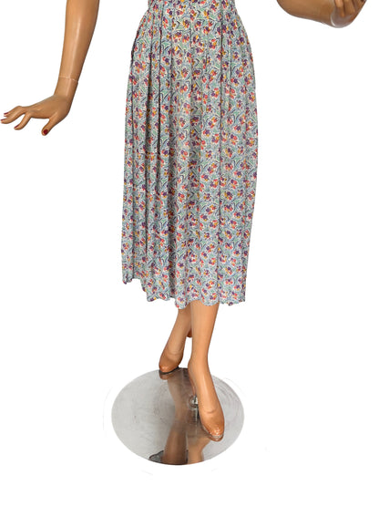 1940s Crepe Rayon Dress | Medium