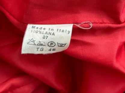 M/L | 1980s Red Wool Zip Jacket Made In Italy