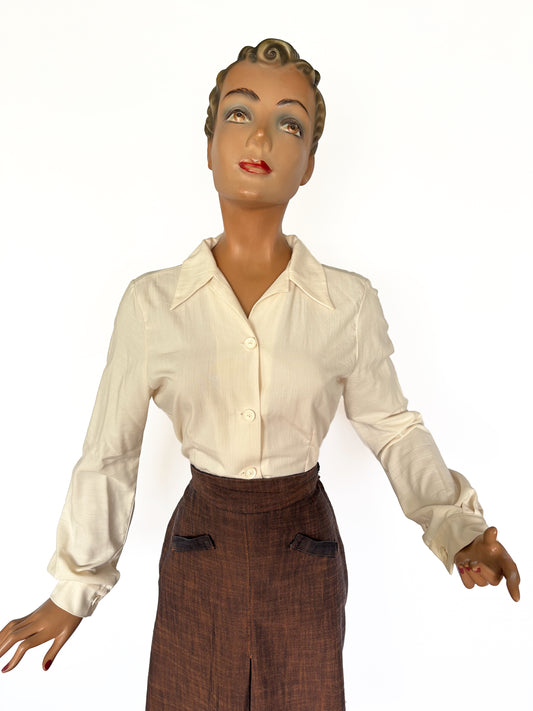 1940s/50s Style Blouse | Large