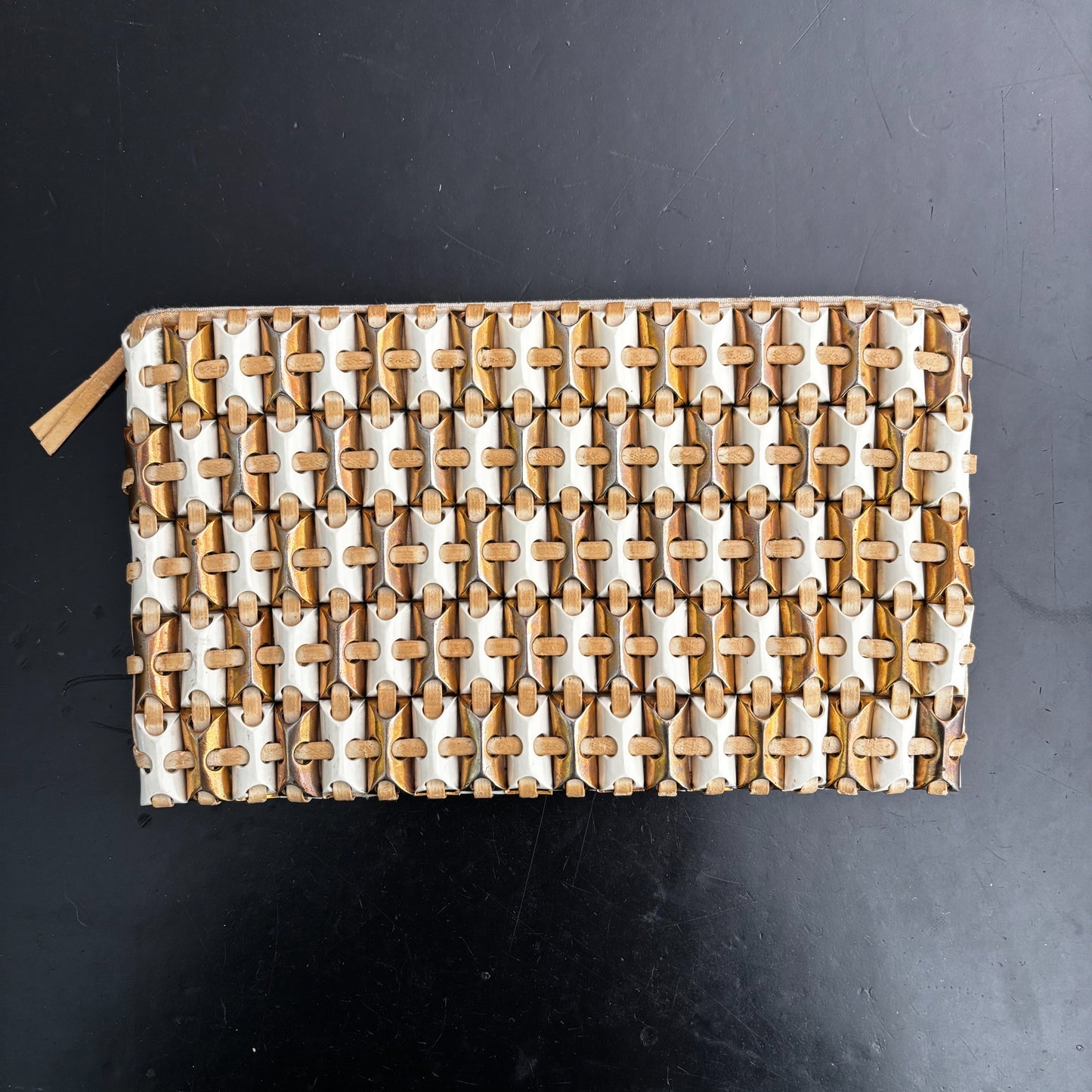 1940s Gold White Plasticflex Purse