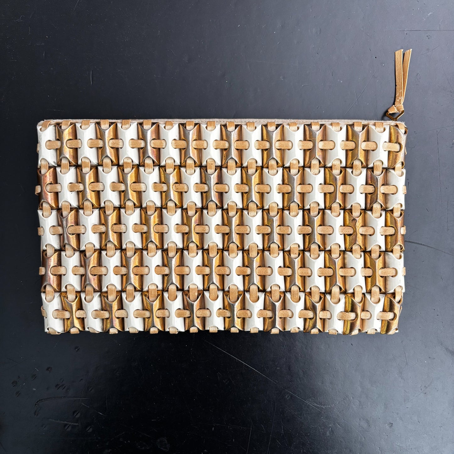 1940s Gold White Plasticflex Purse