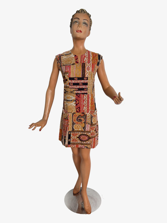 M | 1960s/70s Sears Paisley Print Playsuit