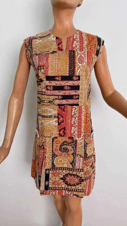 M | 1960s/70s Sears Paisley Print Playsuit