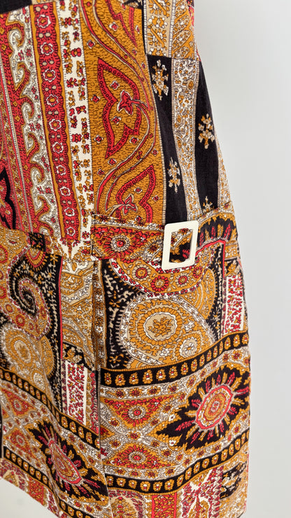 M | 1960s/70s Sears Paisley Print Playsuit