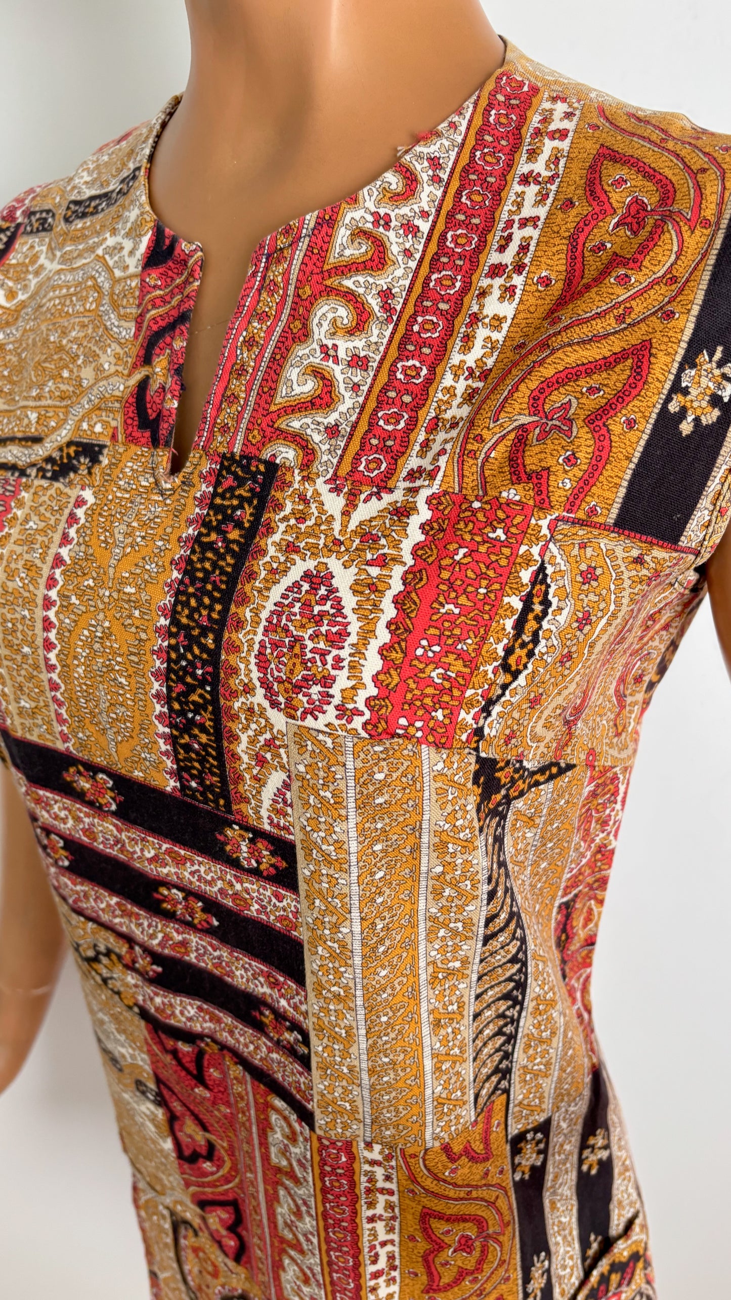 M | 1960s/70s Sears Paisley Print Playsuit