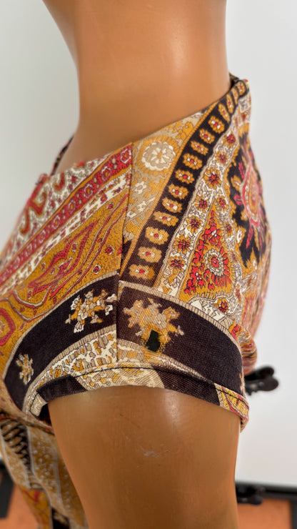 M | 1960s/70s Sears Paisley Print Playsuit