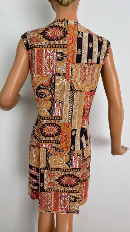 M | 1960s/70s Sears Paisley Print Playsuit