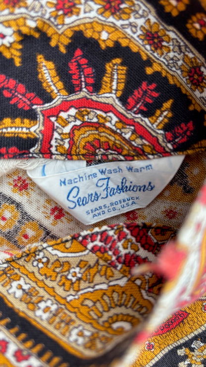 M | 1960s/70s Sears Paisley Print Playsuit