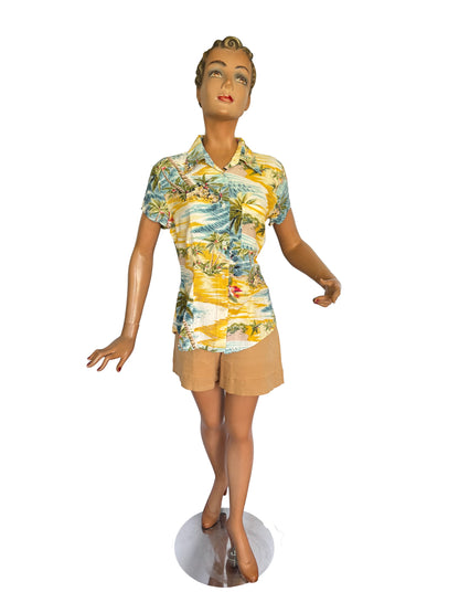 Vintage Hawaiian Women's Blouse | M/L