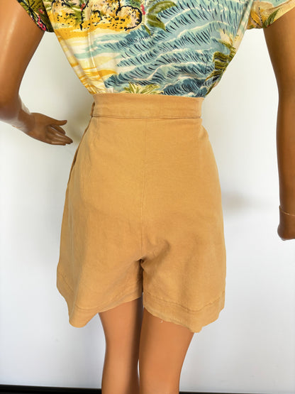 1940s Style Khaki Shorts | XS/S