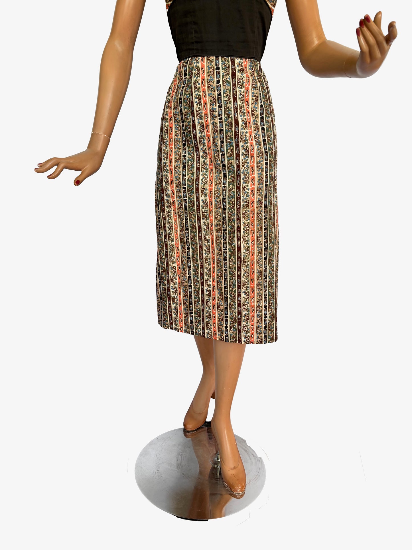 1950s/60s Alfred Shaheen Novelty Tree Print Pencil Dress | XSmall