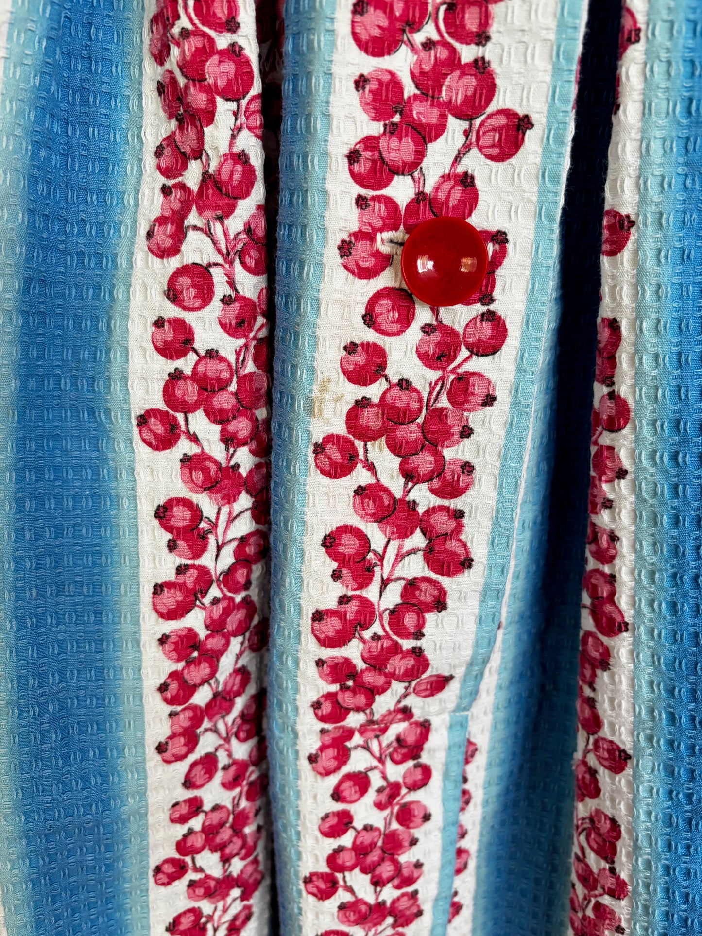 1950s Waffle Cotton Dress | XSmall