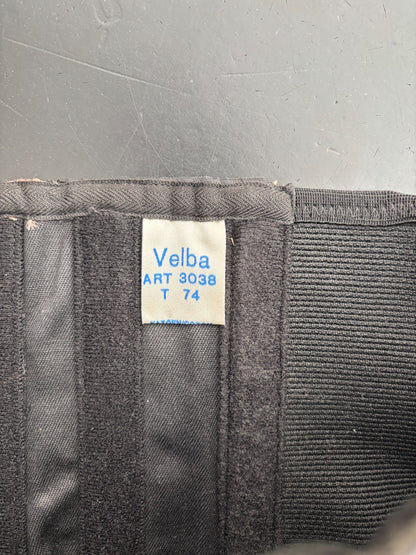S/M | 1950s Deadstock Black Floral Girdle By Velba
