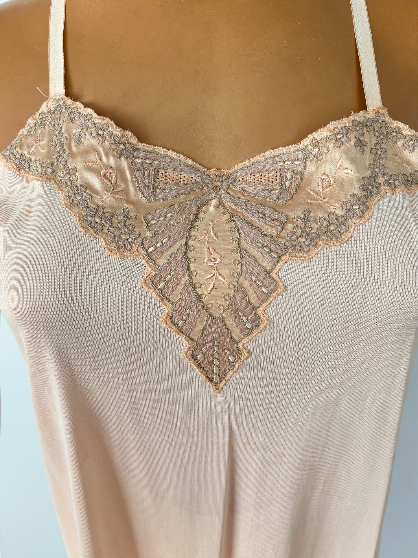 XS/S | 1930s/40s Deadstock Pink Rayon Lingerie Set