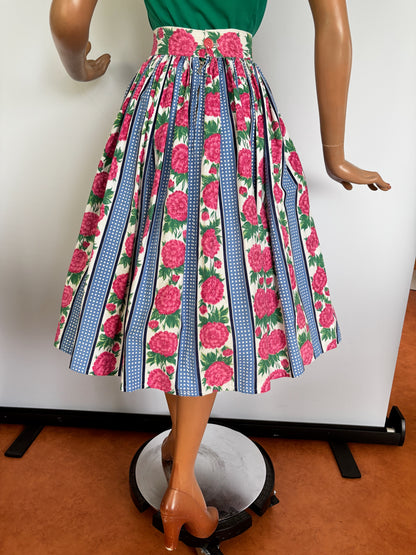 1950s Style Skirt Vintage Fabric | XL/XXL