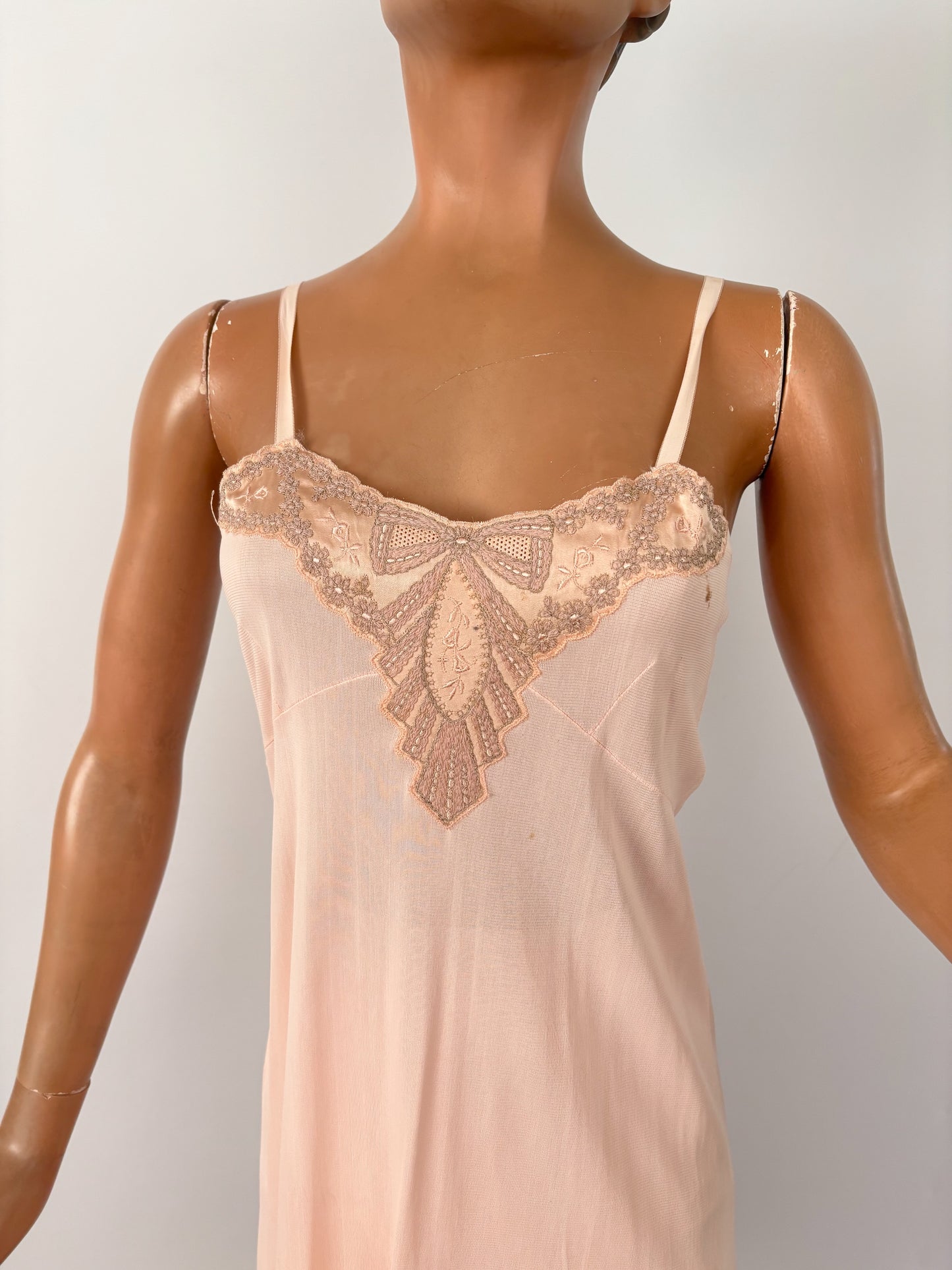 XS/S | 1930s/40s Deadstock Pink Rayon Lingerie Set