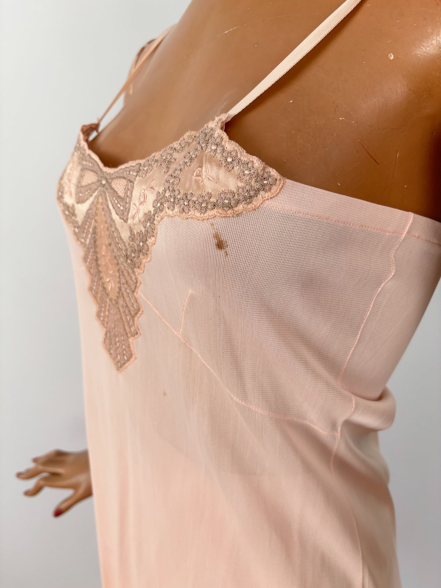 XS/S | 1930s/40s Deadstock Pink Rayon Lingerie Set