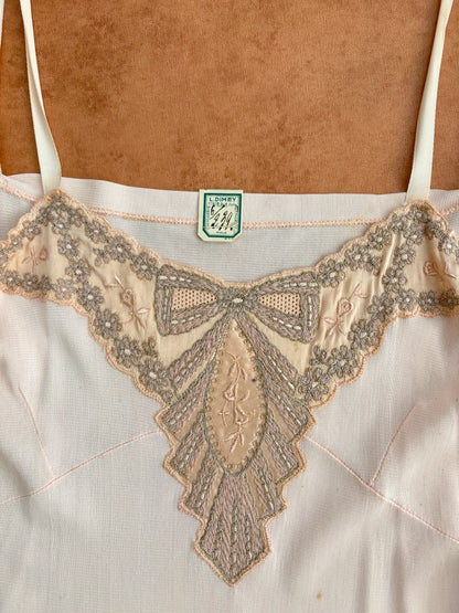 XS/S | 1930s/40s Deadstock Pink Rayon Lingerie Set