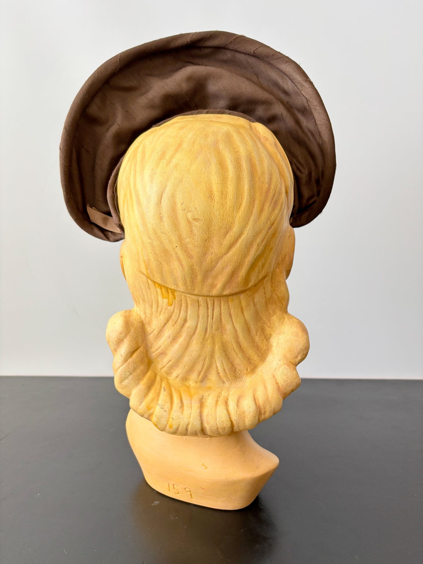 1940s Brown Silk Shantung Halo Headpiece