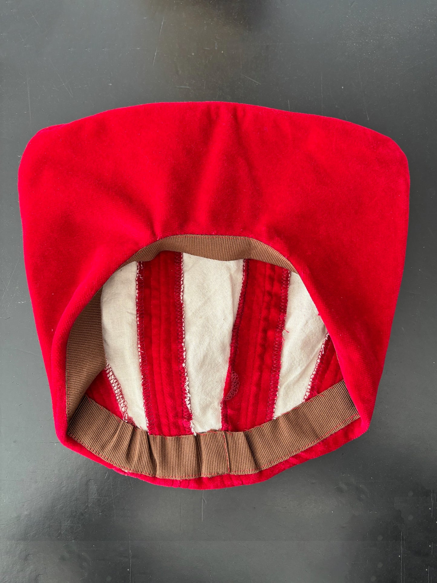 Red Velvet 1940s Style Sculptural Headpiece