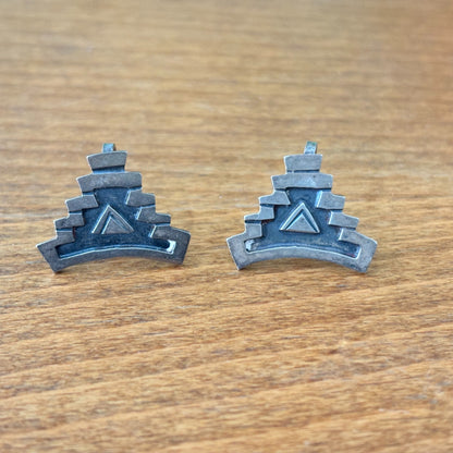 1940s/50s Mexican Silver Screw Back Earrings