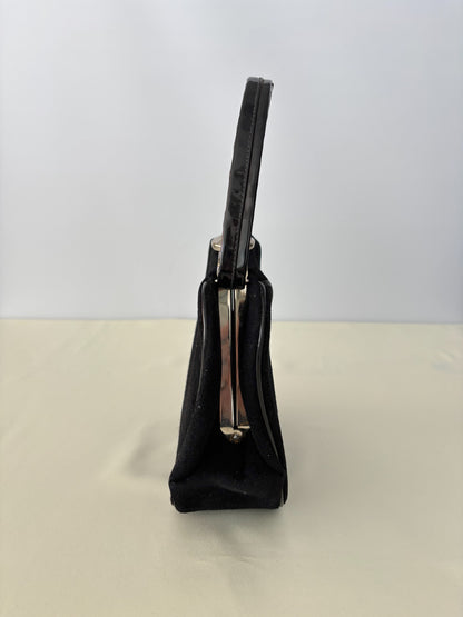 1940s Black Art Deco Evening Bag