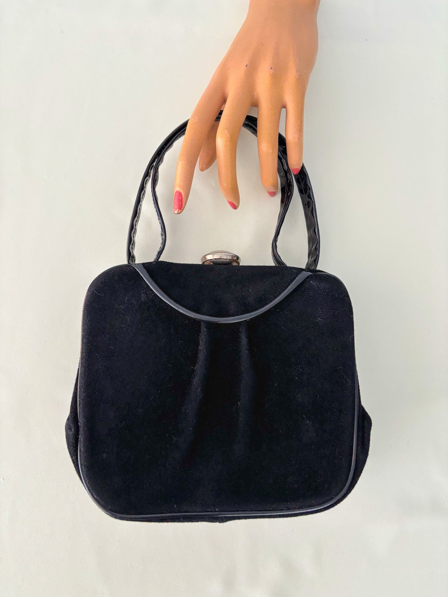 1940s Black Art Deco Evening Bag