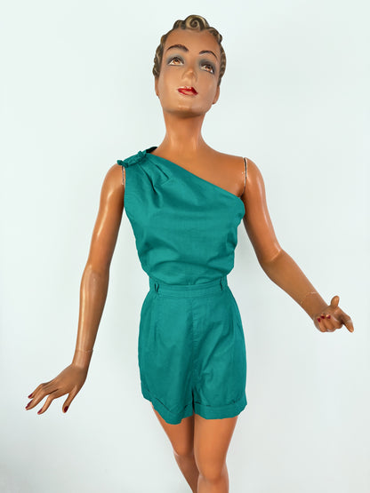 1940s/50s Style Cotton Beach Set | S