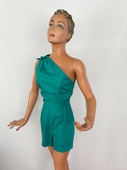1940s/50s Style Cotton Beach Set | S