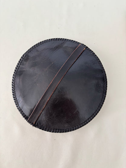 1930s/1940s Round Leather Wrist Bag