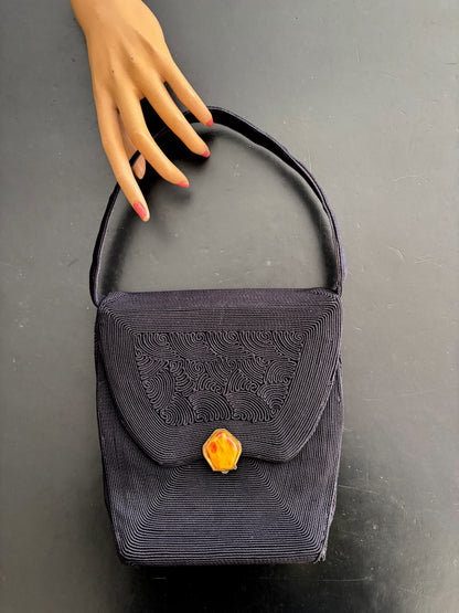 1940s Cordé Dark Navy Handbag