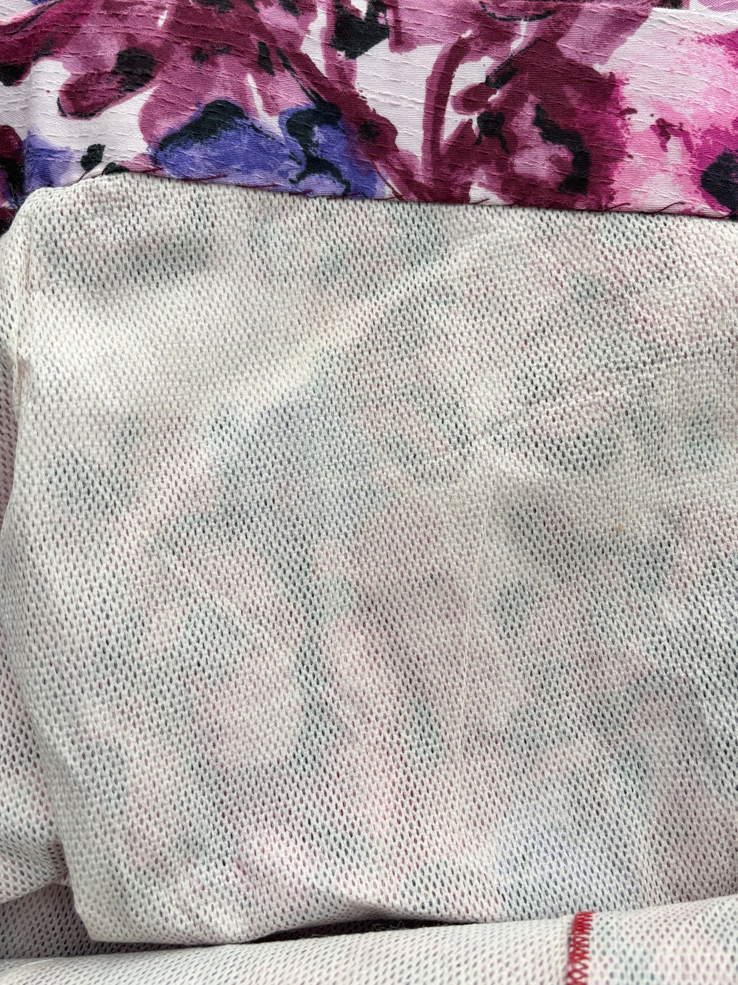M | 1950s/60s Floral Cotton Dress With Belt