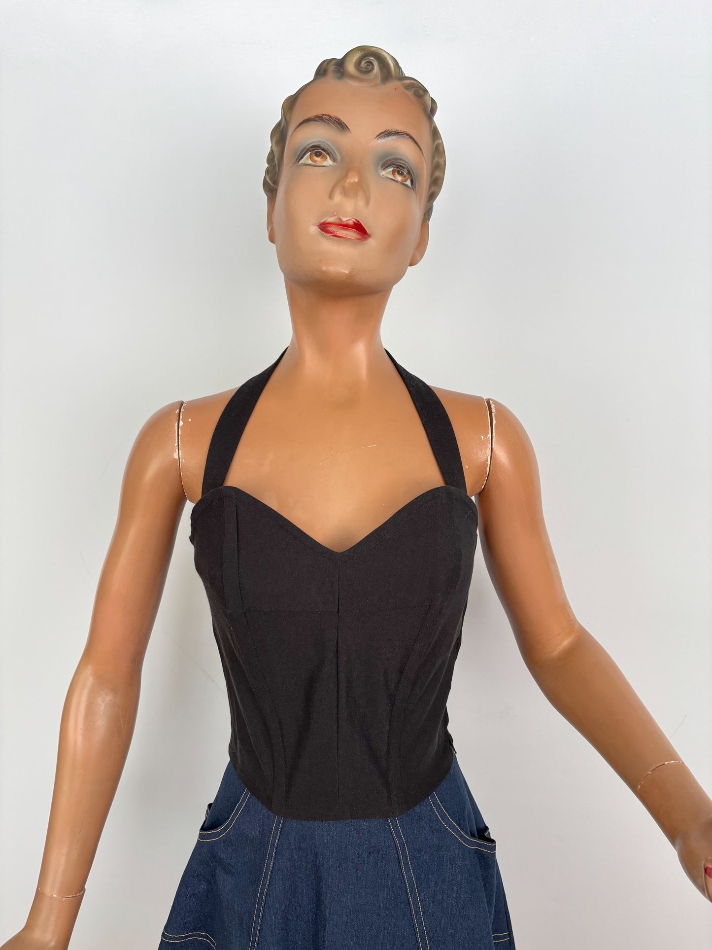 Holly Halter Top Black Plain