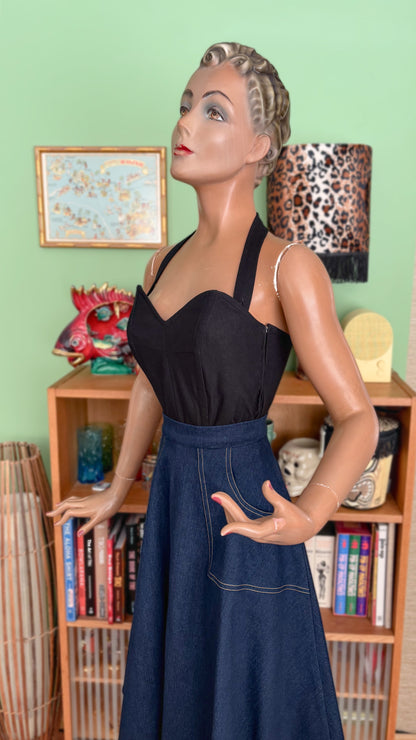 Holly Halter Top Black Plain