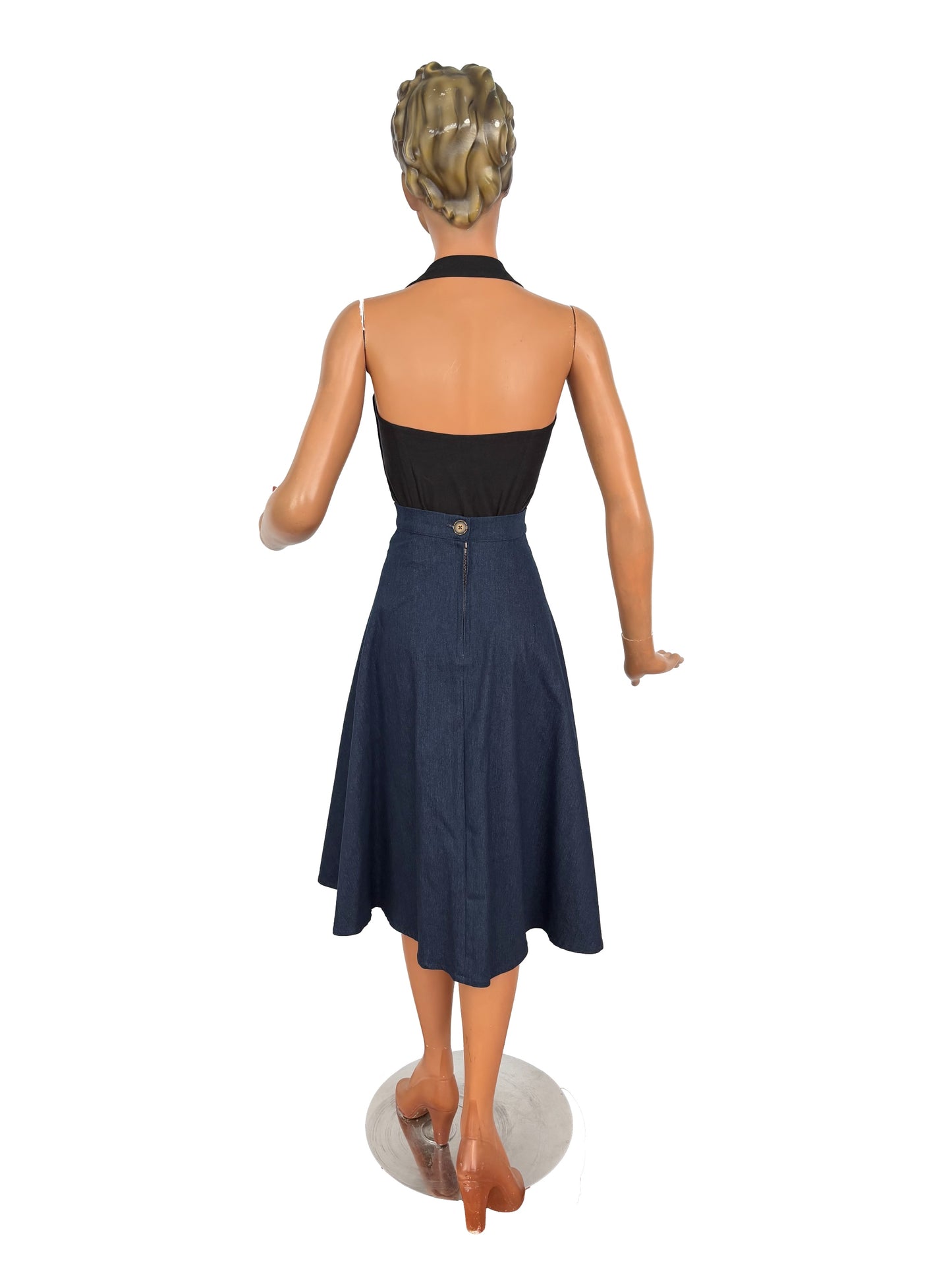 Holly Halter Top Black Plain