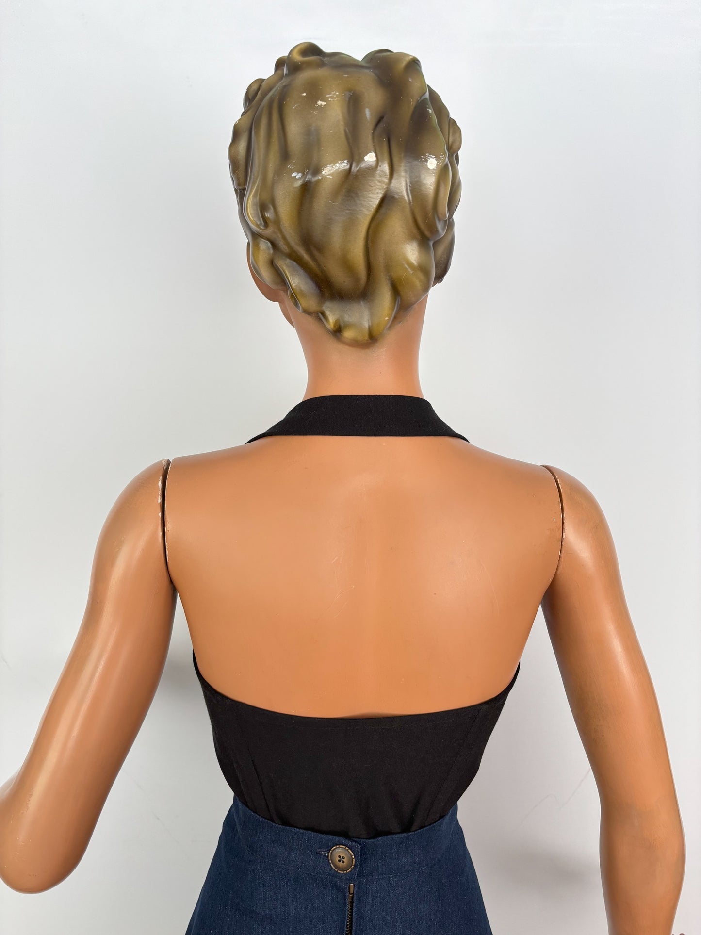Holly Halter Top Black Plain