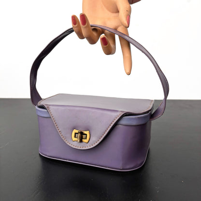 1960s Purple Hard Shell Box Bag