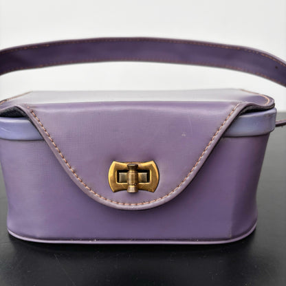 1960s Purple Hard Shell Box Bag