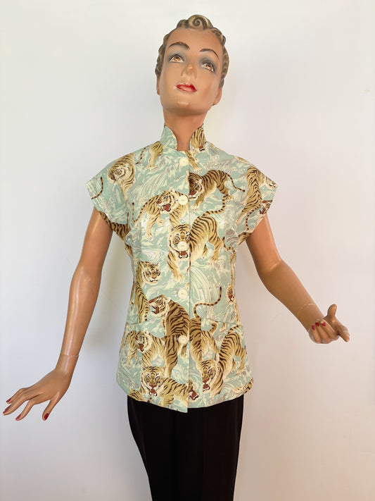 S | 1940s/50s Style Tiger Print Tea Timer