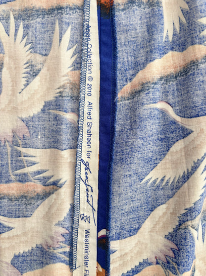 M | Alfred Shaheen Crane Bird Sarong Dress And Bolero Set