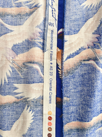 M | Alfred Shaheen Crane Bird Sarong Dress And Bolero Set