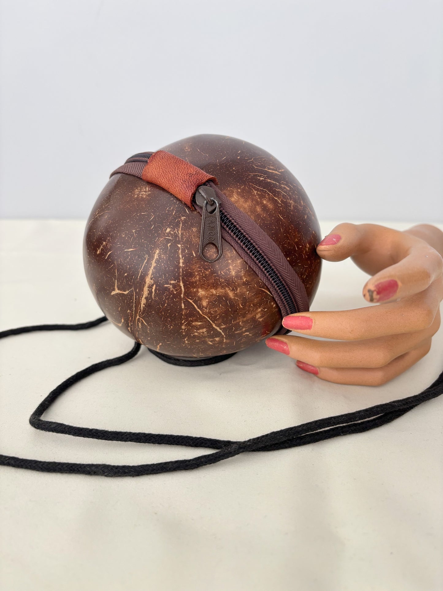 1970s Coconut Shell Shoulder Bag