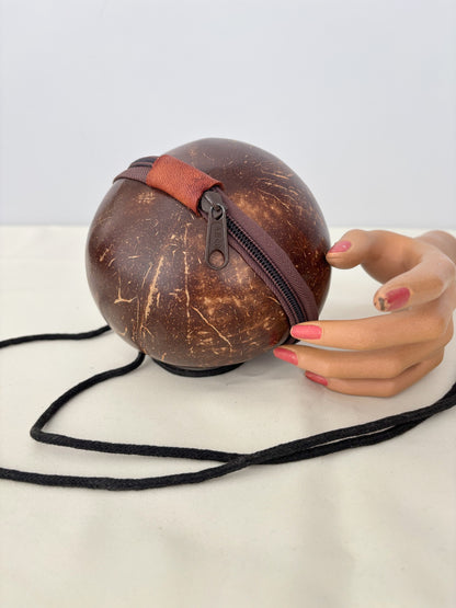 1970s Coconut Shell Shoulder Bag