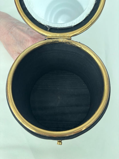 1950s/60s Black Round Vanity Handbag