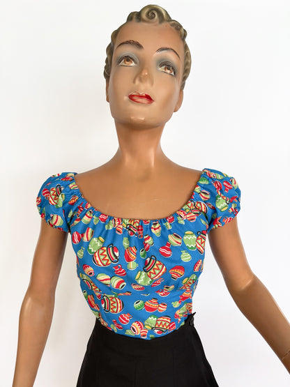 S/M | 1950s Style Mexican Novelty Top
