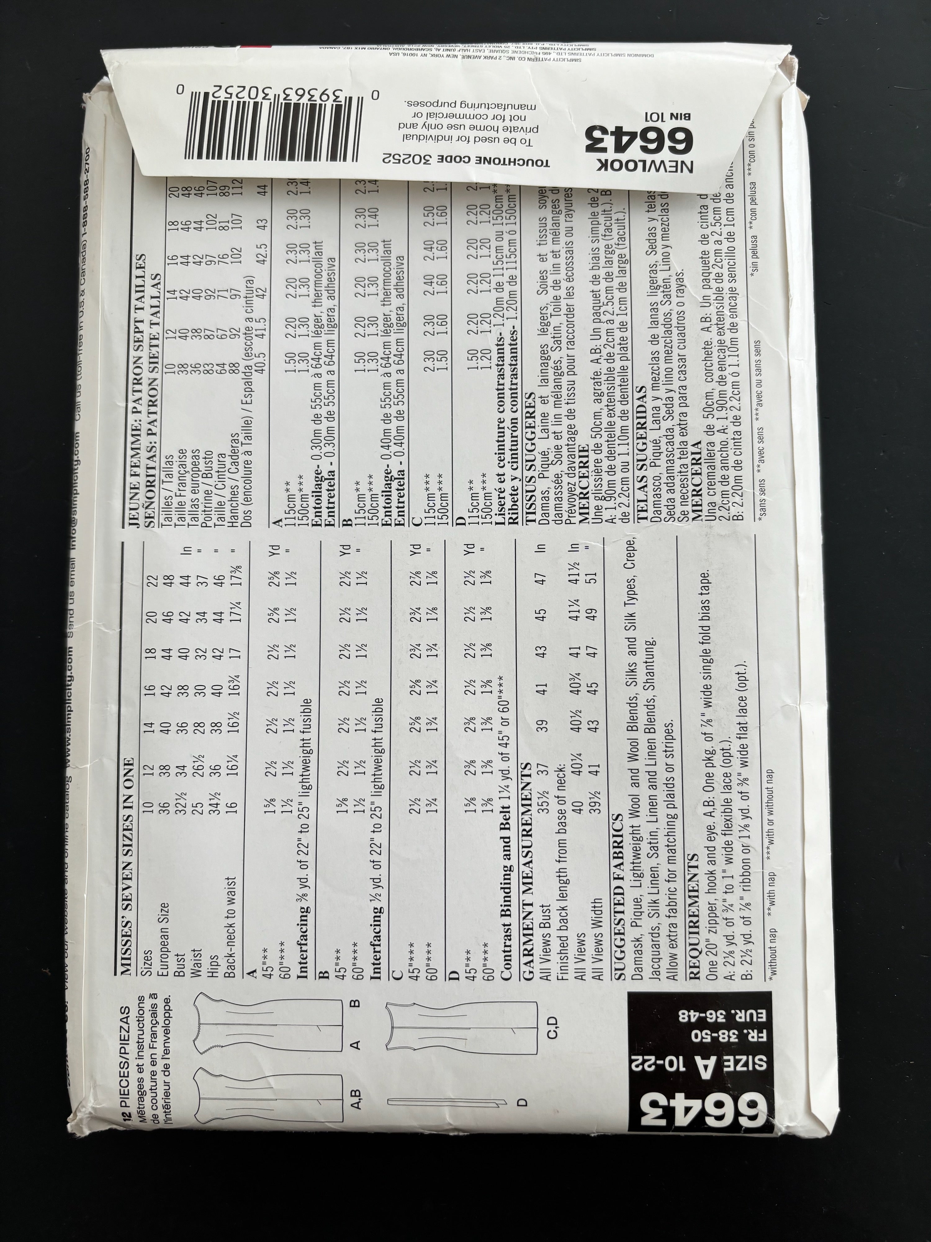 Patron De Couture Burda 8155 – Jupes Crayon Pour Femmes – Tailles 36 à 48 (8-20 UK)